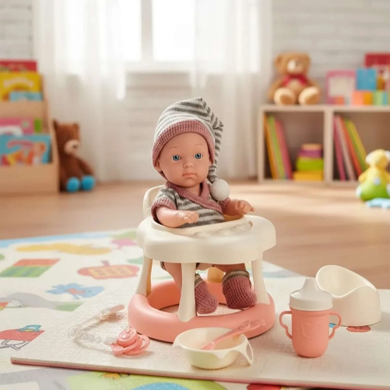 MUÑECA CON SILLA DE COMER DE 23CM - 1