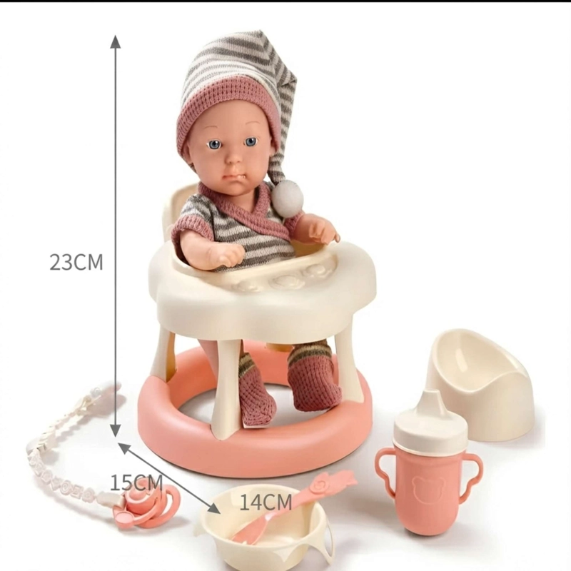 MUÑECA CON SILLA DE COMER DE 23CM - 4