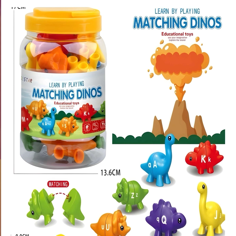 JUEGO DE DINOSAURIOS DIDACTICOS COLORES VARIADOS - 4