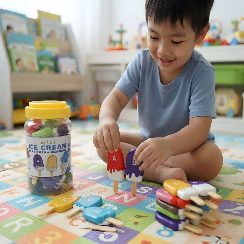 JUEGO DIDACTICO EMPAREJAMIENTO DE HELADOS 52 PIEZAS - 3