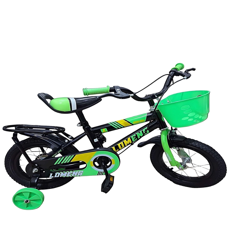 BICICLETA DE NIÑOS ARO 14 CON RUEDITAS COLOR VERDE - 2