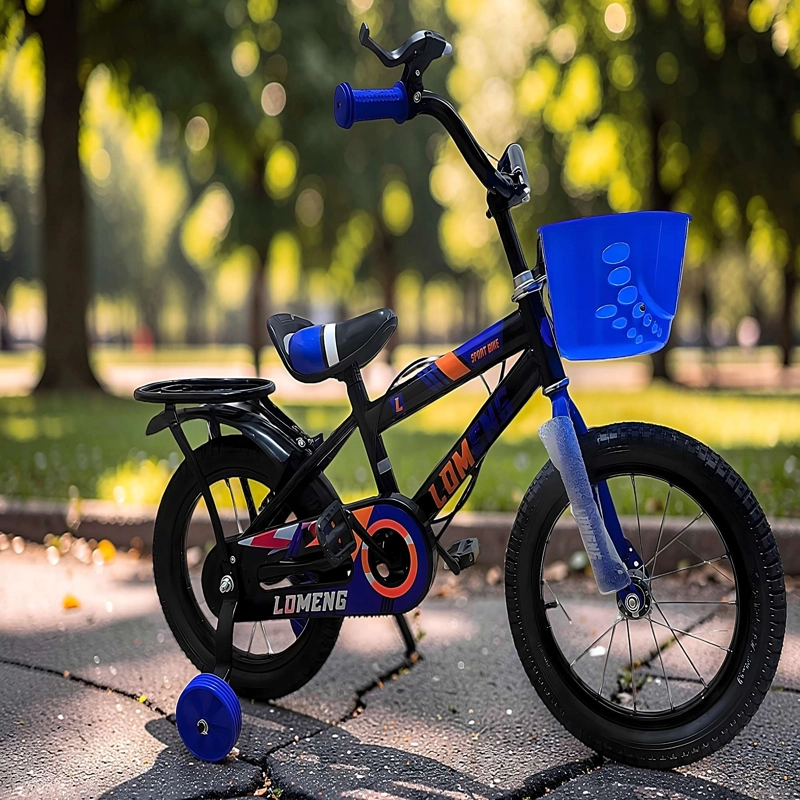 BICICLETA DE NIÑOS ARO 12 CON RUEDITAS COLOR AZUL - 1