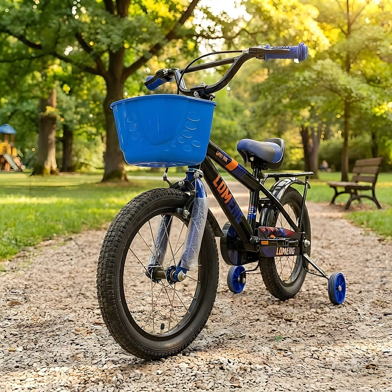 BICICLETA DE NIÑOS ARO 12 CON RUEDITAS COLOR AZUL - 3