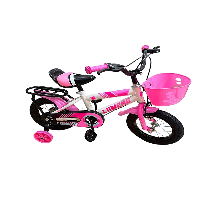 BICICLETA DE NIÑOS ARO 12 CON RUEDITAS COLOR ROSADO - 2