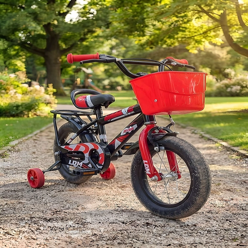 BICICLETA DE NIÑOS ARO 12 CON RUEDITAS COLOR ROJO2 - 1