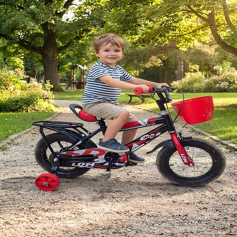 BICICLETA DE NIÑOS ARO 12 CON RUEDITAS COLOR ROJO2 - 2