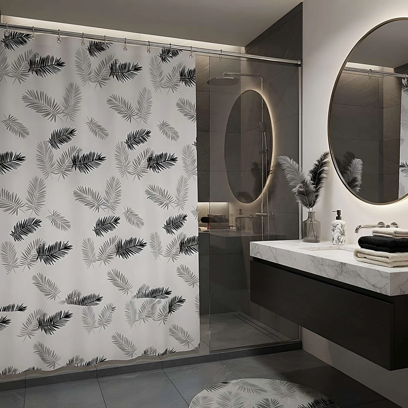 CORTINA DE BAÑO CON FORRO 180X180 CM CB23 - 1