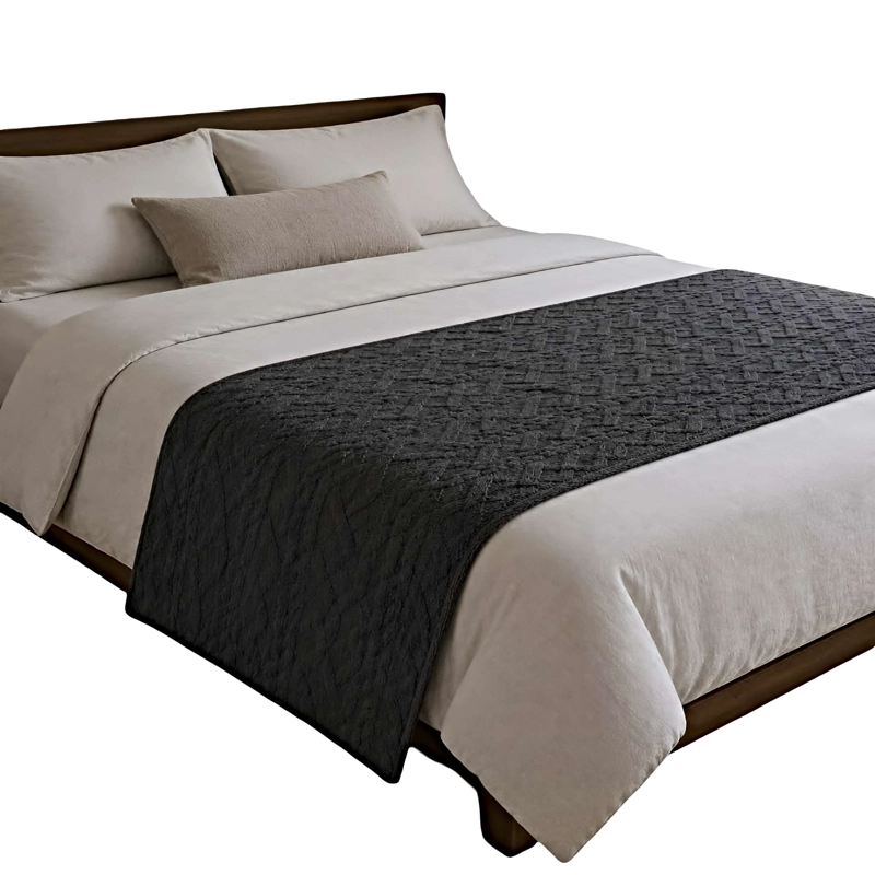PIECERA DECORATIVA TEXTURIZADA 70X220 CM GRIS - 3