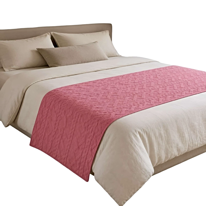 PIECERA DECORATIVA TEXTURIZADA 70X220 CM ROSADO - 3