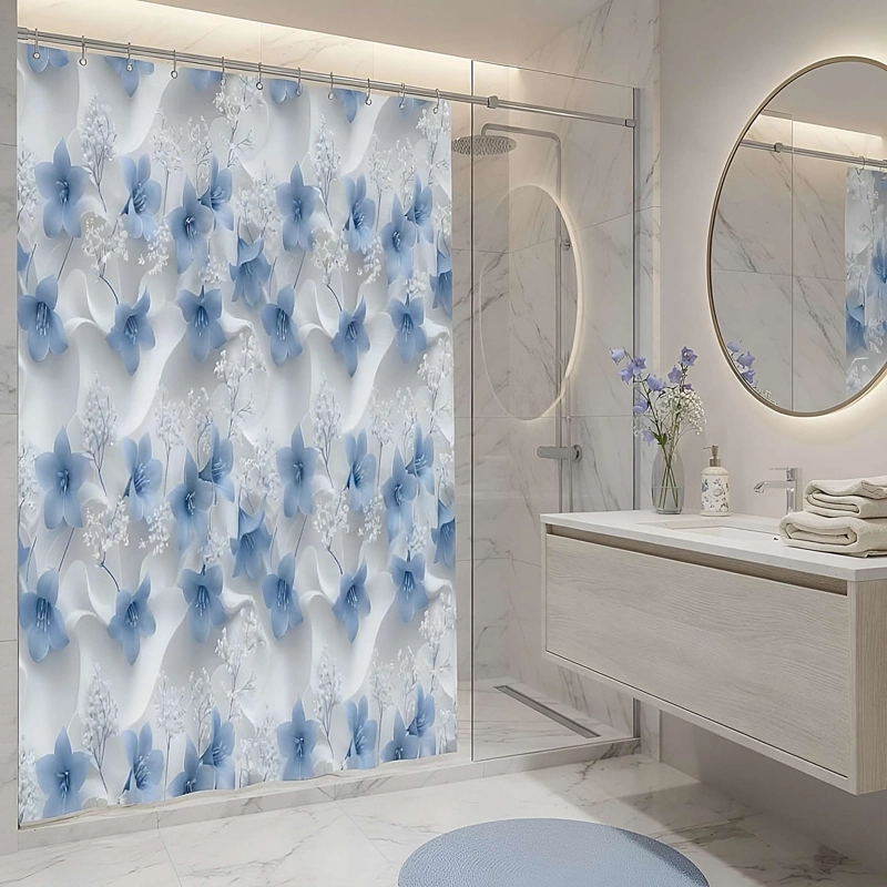 CORTINA DE BAÑO CON FORRO 180X180 CM CB28 - 1