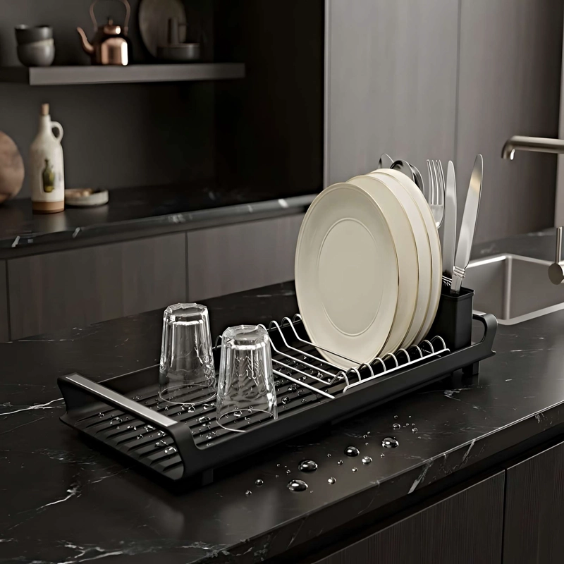 ESCURRIDOR DE PLATOS PLEGABLE Y ELEGANTE C02 - 1