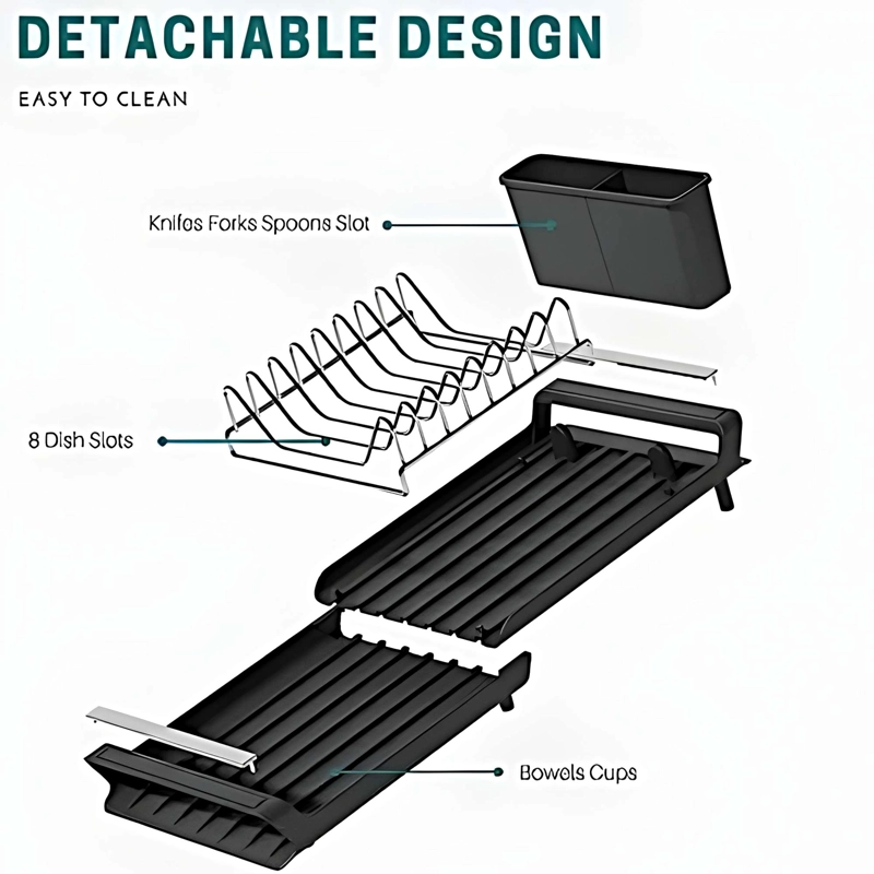 ESCURRIDOR DE PLATOS PLEGABLE Y ELEGANTE C02 - 2