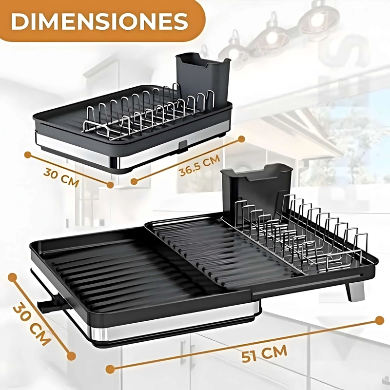 ESCURRIDOR DE PLATOS PLEGABLE Y ELEGANTE C01 - 2