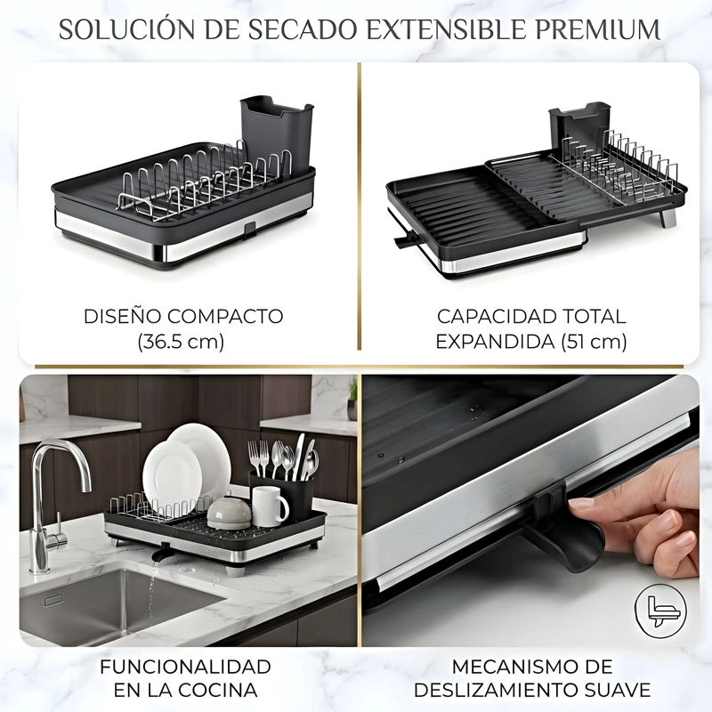 ESCURRIDOR DE PLATOS PLEGABLE Y ELEGANTE C01 - 5