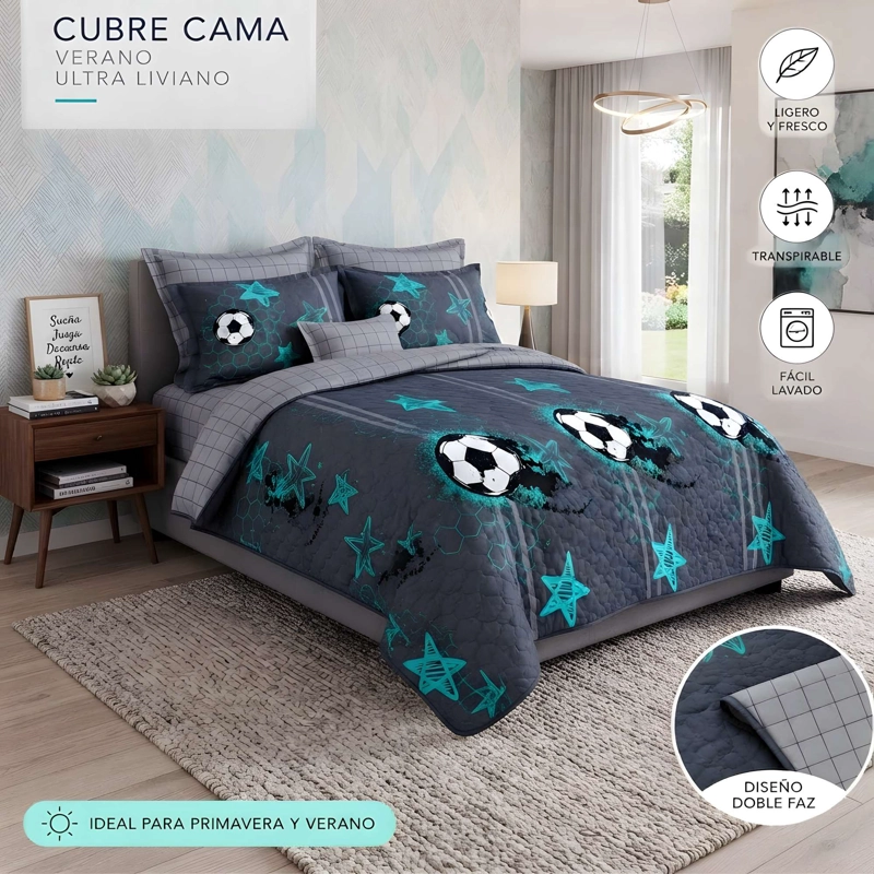 CUBRECAMA DE VERANO CON DISEÑO 1,5P B20 - 2