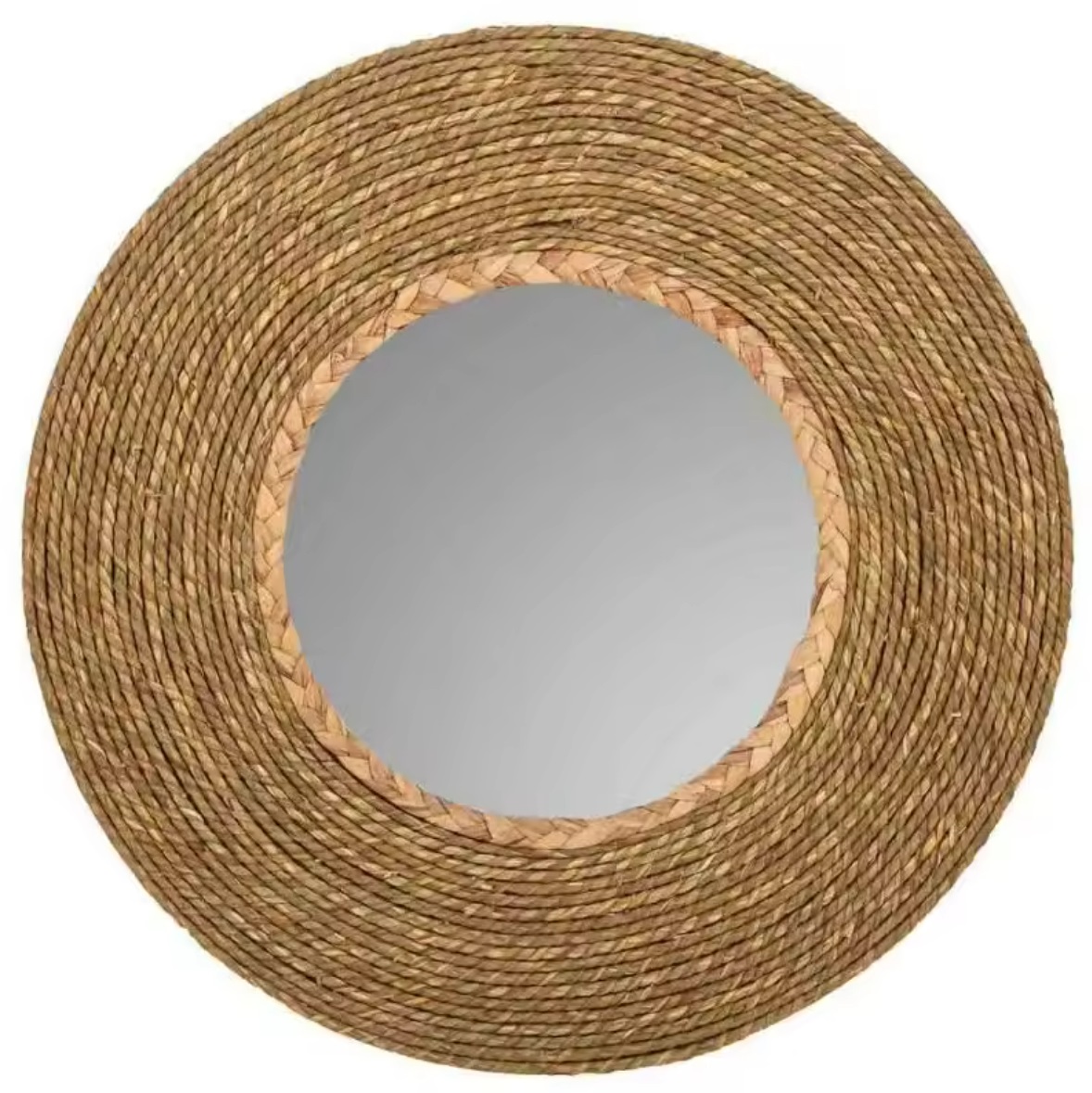 ESPEJO TALLER SIN FRONTERAS REDONDO FIBRA NATURAL 39CM VIDRIO - 2