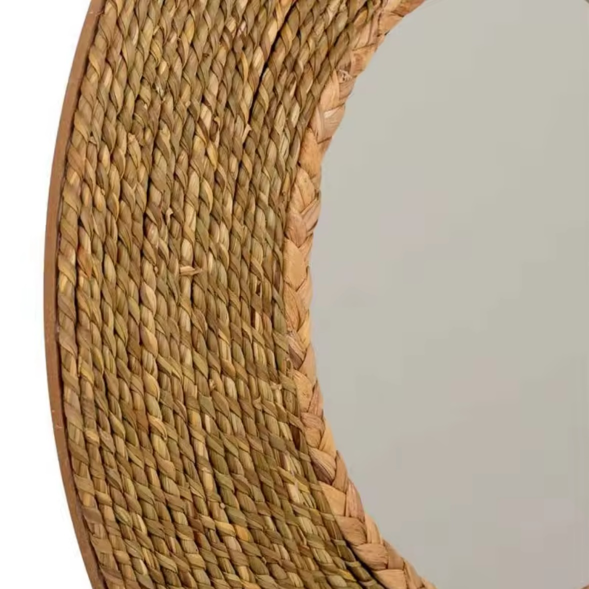 ESPEJO TALLER SIN FRONTERAS REDONDO FIBRA NATURAL 39CM VIDRIO - 4