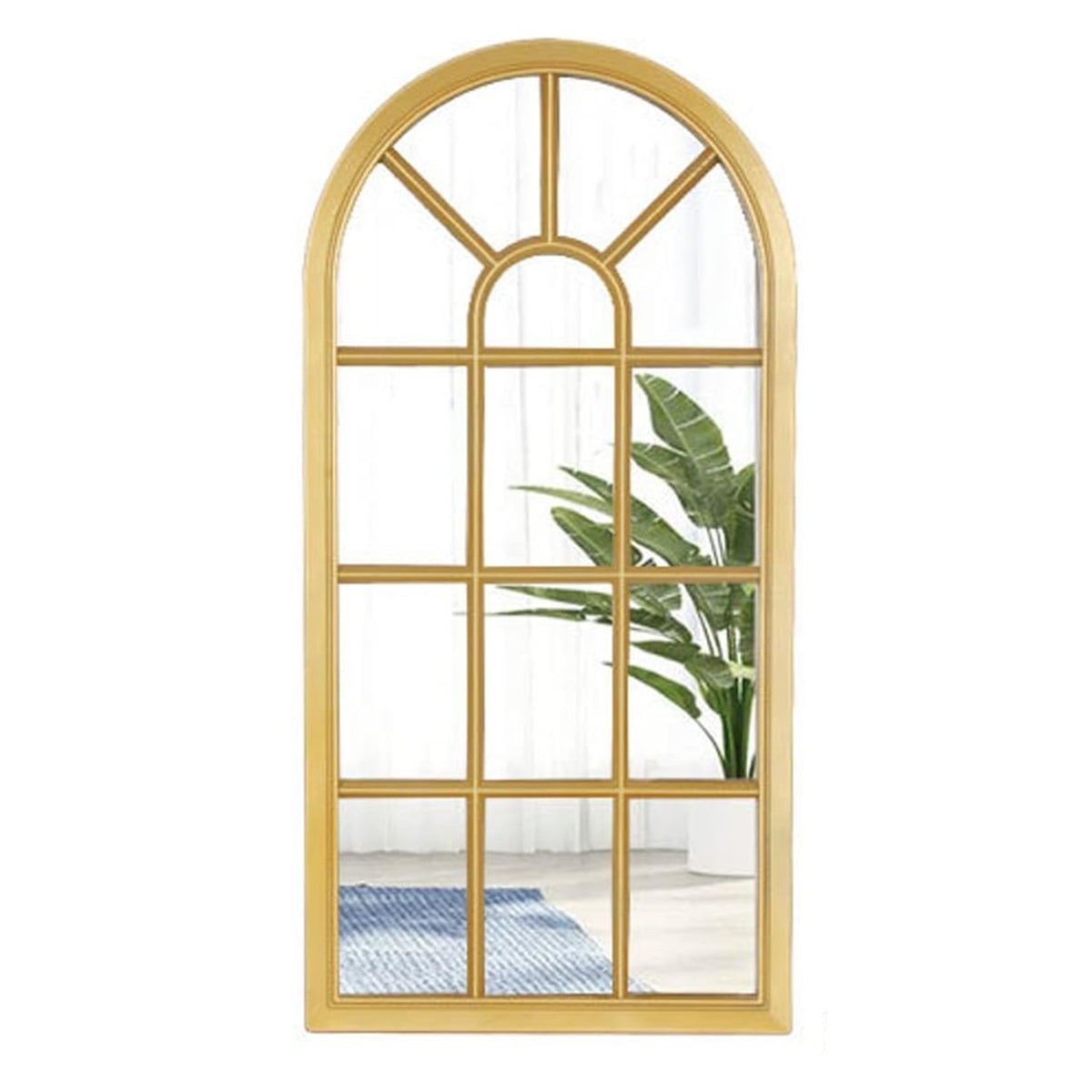 ESPEJO TALLER SIN FRONTERAS CATEDRAL VENTANA GOLD PARED VIDRIO - 1
