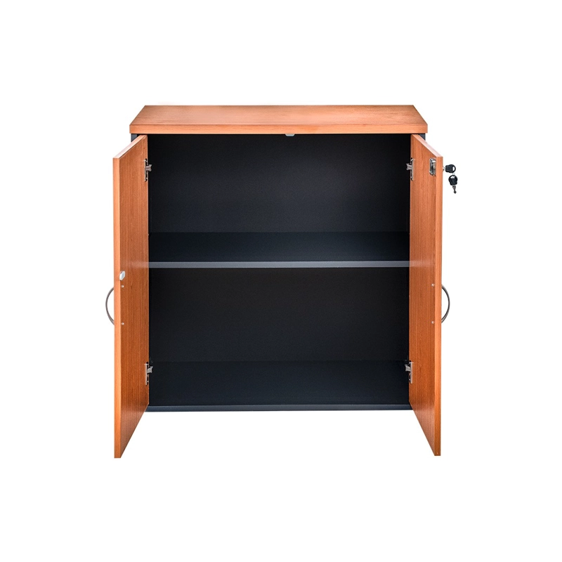 ESTANTE HOMEWORKING LAMINADO COMPACTO CON PUERTAS Y LLAVES GRAFITO ALERCE - 2