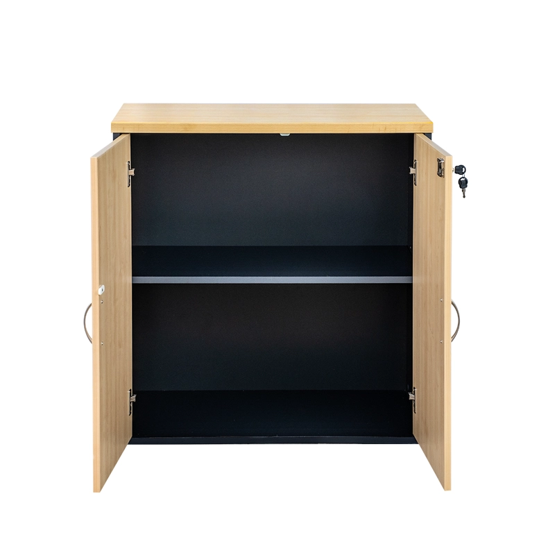 ESTANTE HOMEWORKING LAMINADO COMPACTO CON PUERTAS Y LLAVES MAPLE GRAFITO - 2
