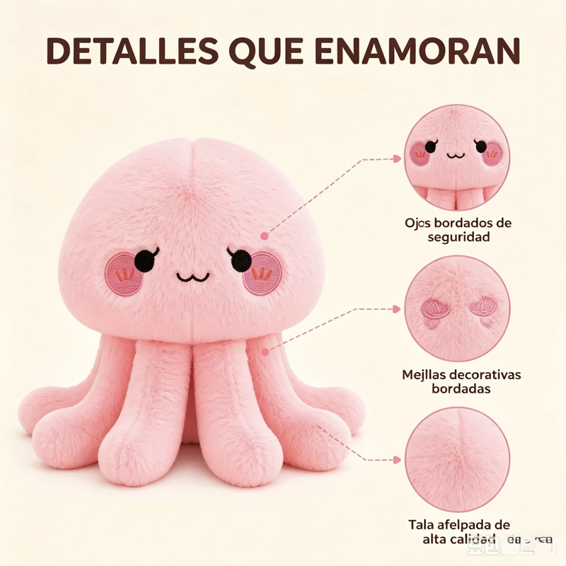PELUCHE PULPO PULPITO KAWAII PARA NIÑOS 25CM - 3