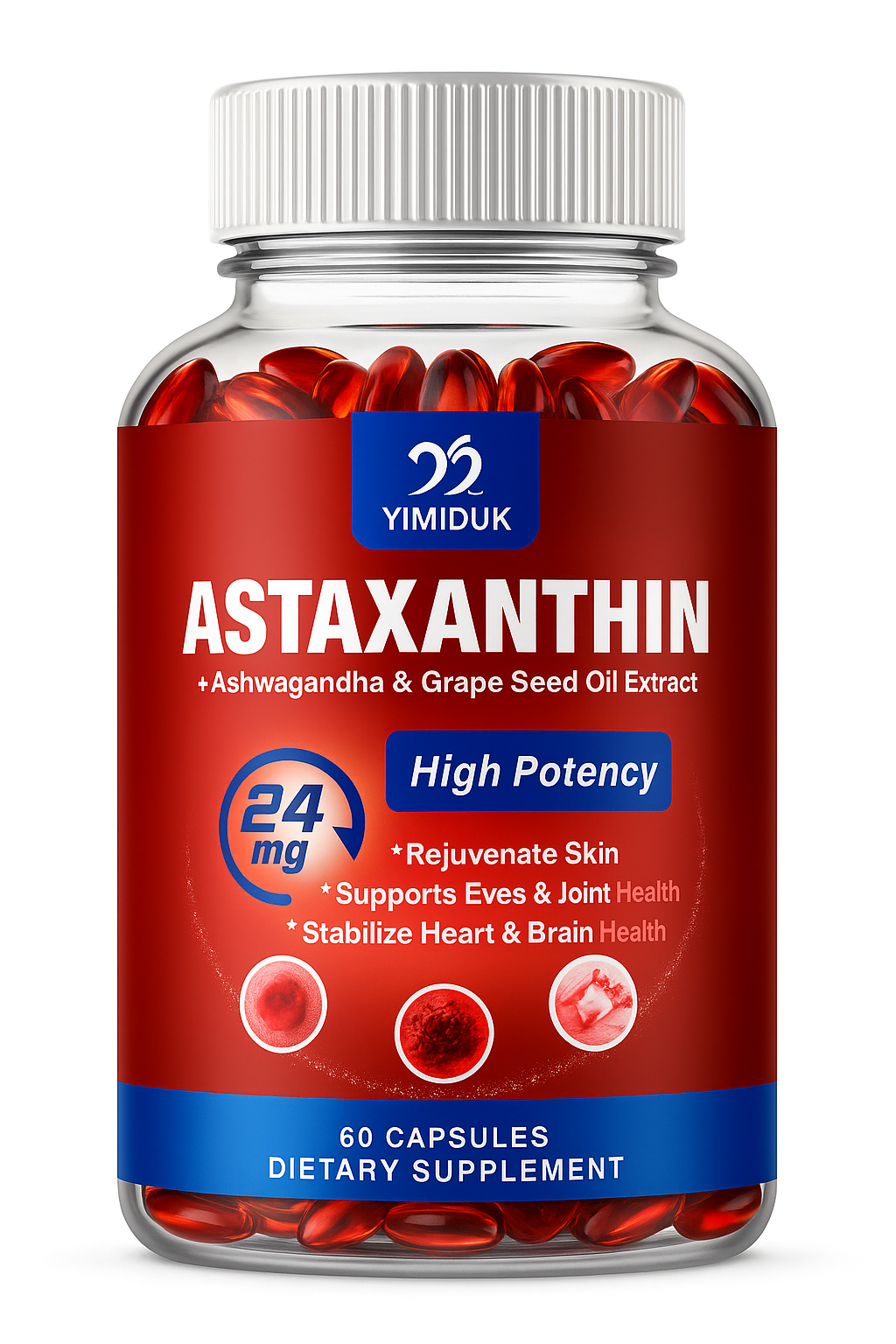 ASTAXANTINA 24 MG | ANTIOXIDANTE POTENTE PARA CORAZON, OJOS Y PIEL - 1