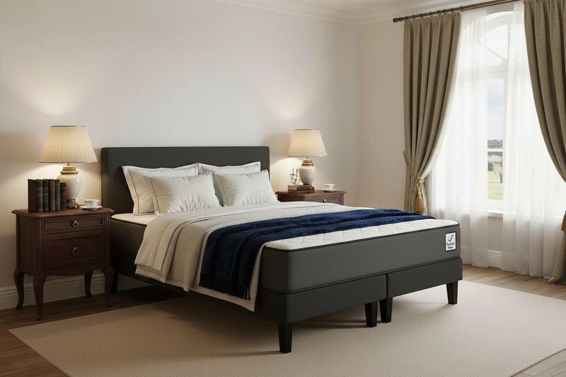 CAMA EUROPEA + RESPALDO 2 PLAZAS BASIC INMUEBLES DREAMS - 1
