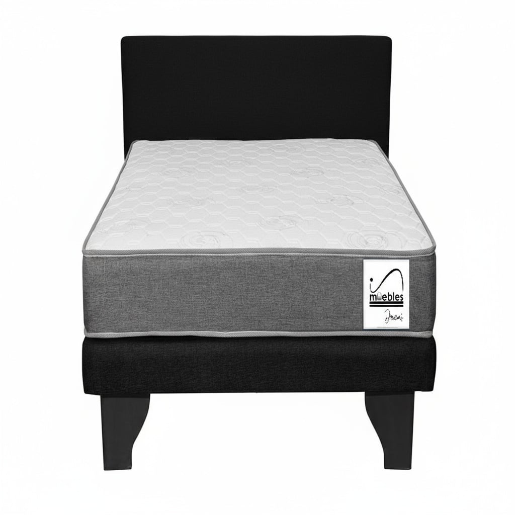 CAMA EUROPEA BASIC 1 1/2 PLAZAS+ RESPALDO PLAZAS - 2