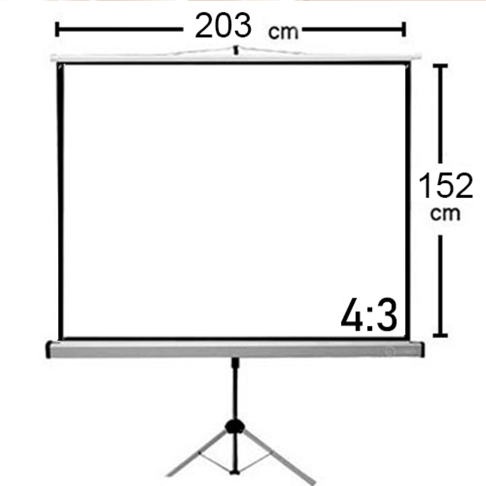TELON TRIPODE 203X152, MECANISMO RETRACTIL CON BASE - 2
