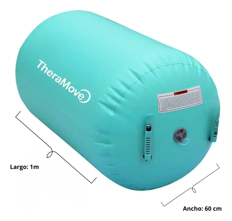Air Track Roller Gimnasia y Yoga 1*60cm Theramove Celeste - 2