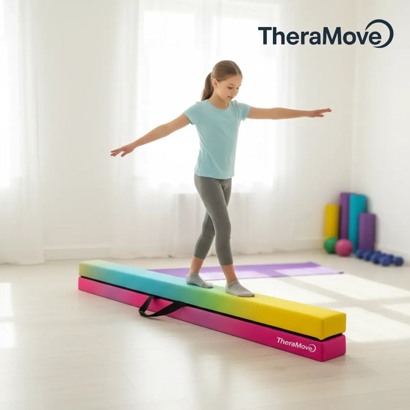 Viga de Gimnasia Plegable Niña 2.44 cm Profesional Theramove - 2