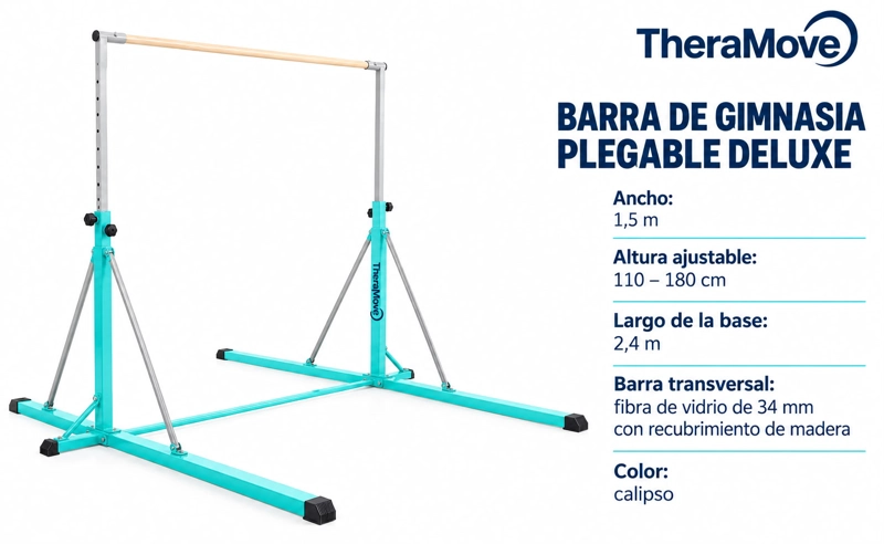 BARRA GIMNASIA NIÑOS AJUSTABLE EN ALTURA 110-180 CM CALIPSO CALIPSO - 2