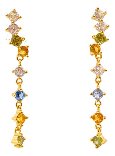 AROS PLATA 925, CHAPADOS ORO 18K; JOYERIA FINA, REGALO MUJER DORADO - 1
