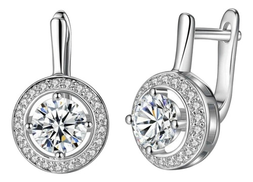 AROS FINOS, CHAPADO EN PLATINO; JOYAS, REGALO PARA MUJER PLATEADO - 1