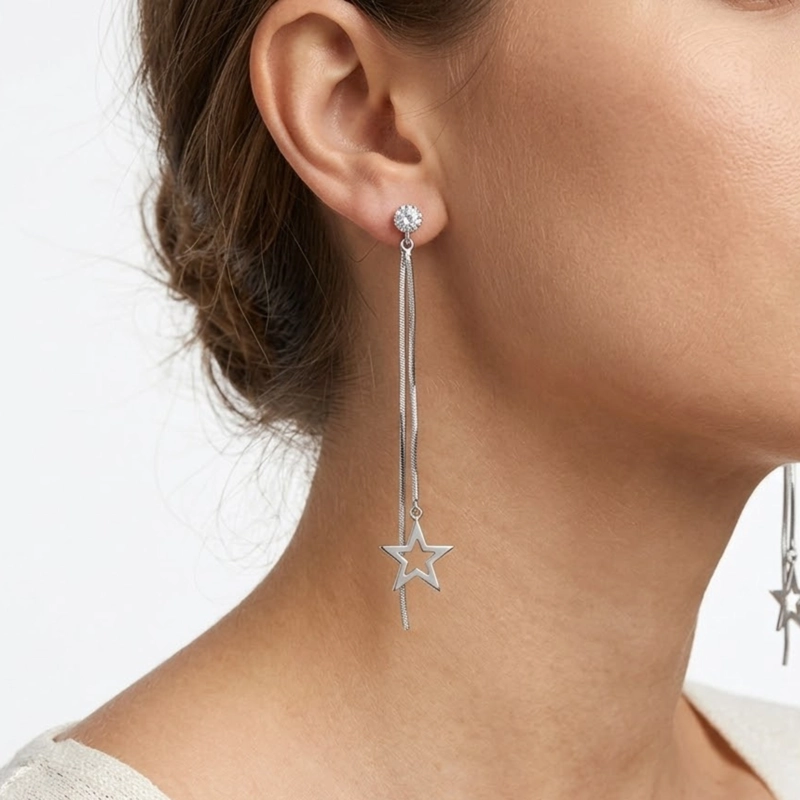 Aros Colgantes Estrellas Fugaces Plata 925, Nordvik London - 5
