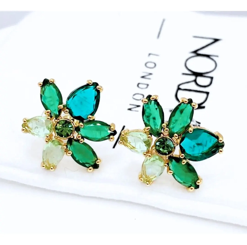 Aros Plata 925 Cristal Austraco Verde, Nordvik London - 1