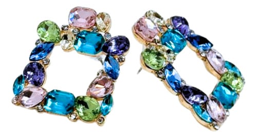 AROS DE FIESTA APEGADOS CUADRADOS, CIRCONITAS COLORES AZUL - 1