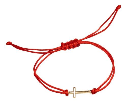 PULSERA HILO ROJO, CRUZ ACERO INOX, BUENA SUERTE, PROTECCION ROJO 8 CM 21 CM - 1