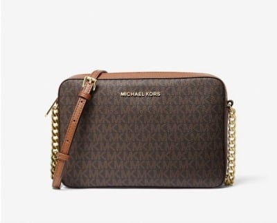 CROSSBODY MICHAEL KORS JET SET ITEM LG EW BROWN MUJER MARRON - 1