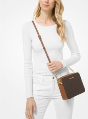 CROSSBODY MICHAEL KORS JET SET ITEM LG EW BROWN MUJER MARRON - 3
