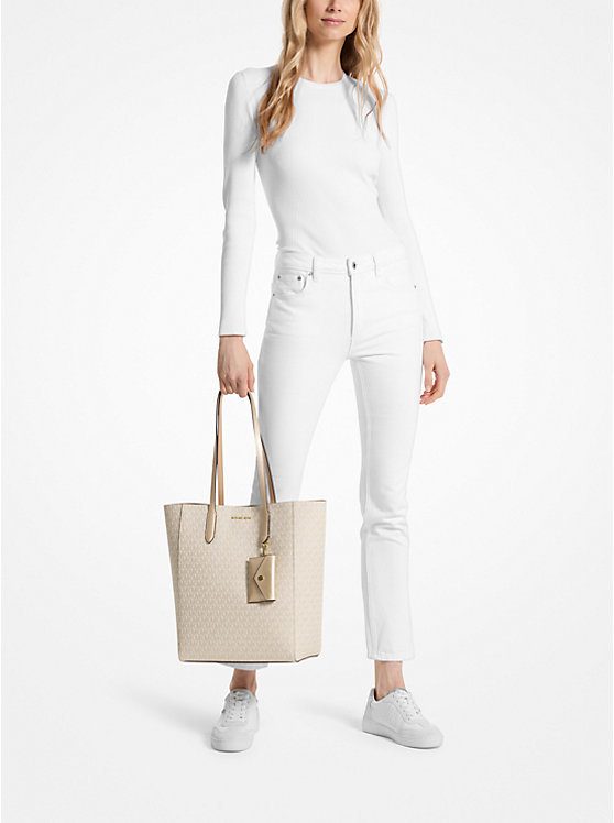 CARTERA MICHAEL KORS JET SET CHARM TOTE COLOR VAINILLA CON MONEDERO - 3