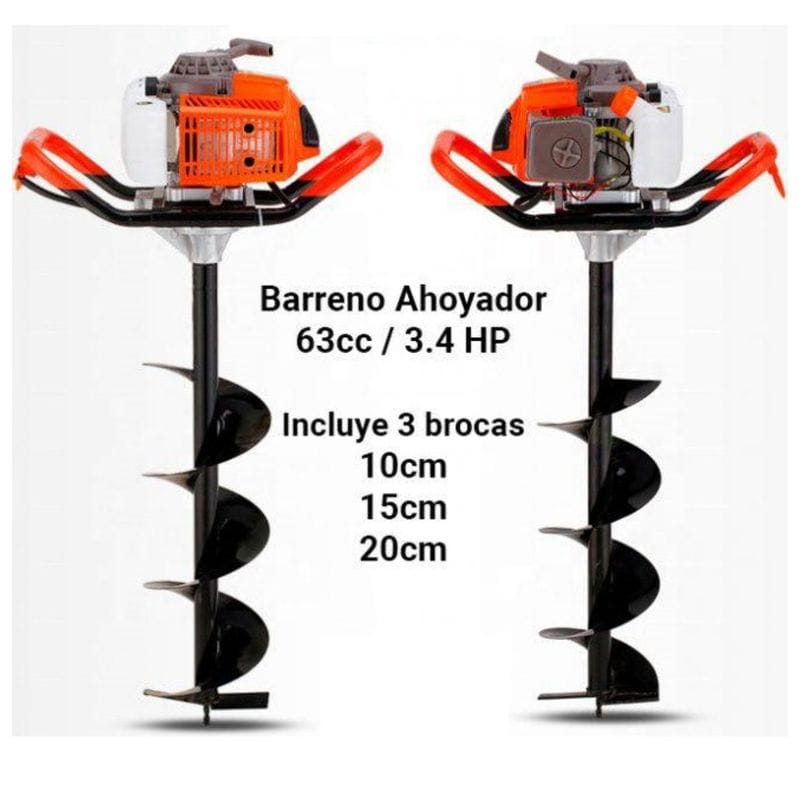 AHOYADOR BARRENO 63CC + 3 BROCAS + EXTESION - TECNOLOGIA AMERICANA - 3