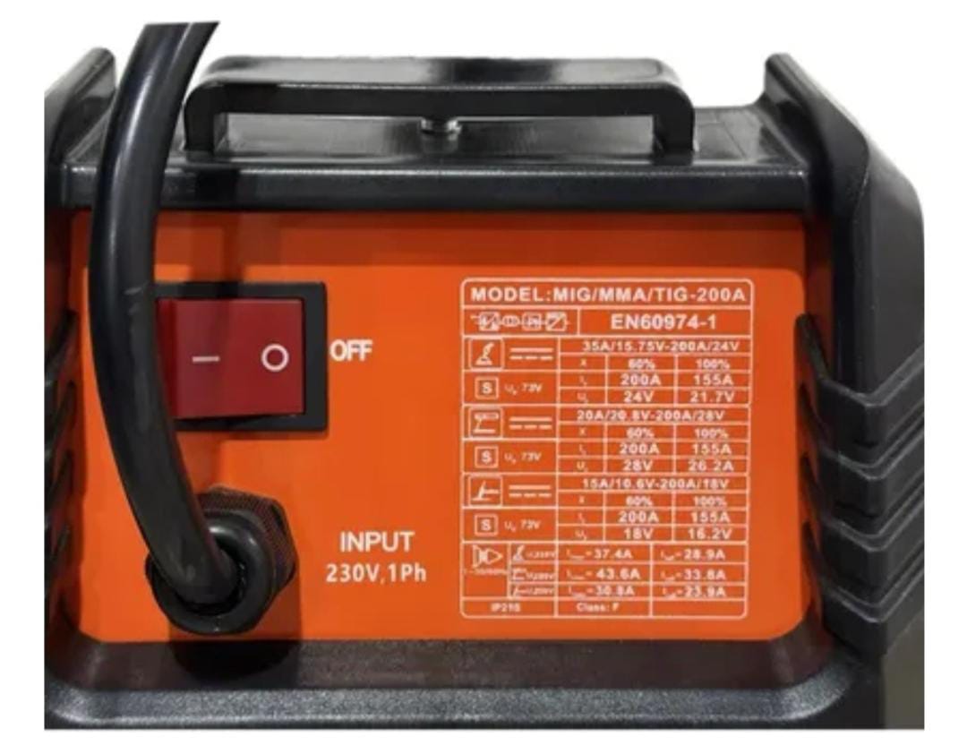 MAQUINA DE SOLDAR PROFESIONAL 3 EN 1 DE 200 AMP MIG/TIG/MMA - 4