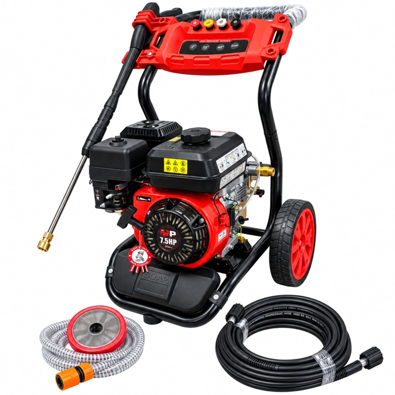 HIDROLAVADORA A BENCINA 3200 PSI MAX CON MOTOR 6,5 HP 170 BAR - 1