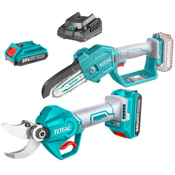 KIT MOTOSIERRA TIJERA DE PODAR 2BAT 2AH JARDIN 20V TOTAL - 1