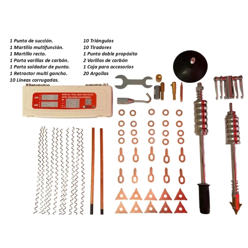 DESABOLLADOR SPOTTER DIGITAL + CARRO RUEDAS -  INCLUYE ACCESORIOS PROFESIONAL - 4