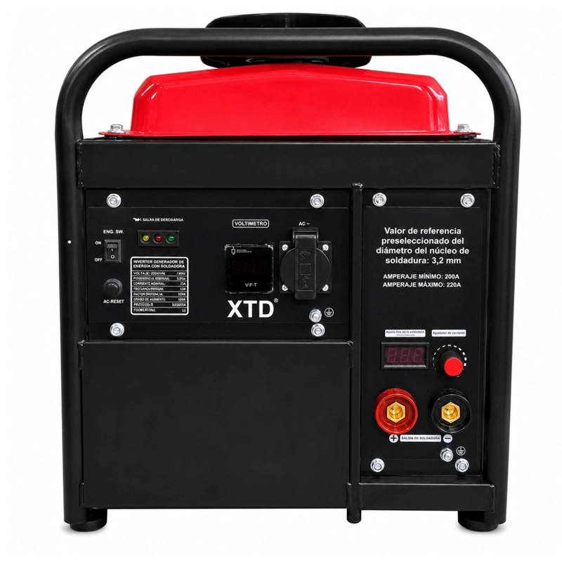 MOTOSOLDADORA GENERADOR 2 EN 1 DE 200A 3200W BENCINA - 1