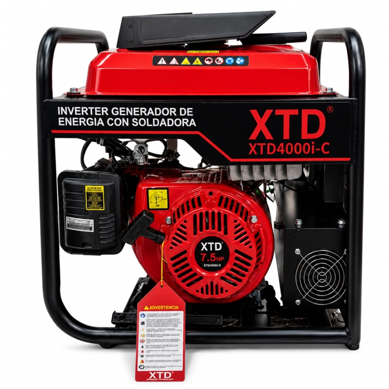 MOTOSOLDADORA GENERADOR 2 EN 1 DE 200A 3200W BENCINA - 2