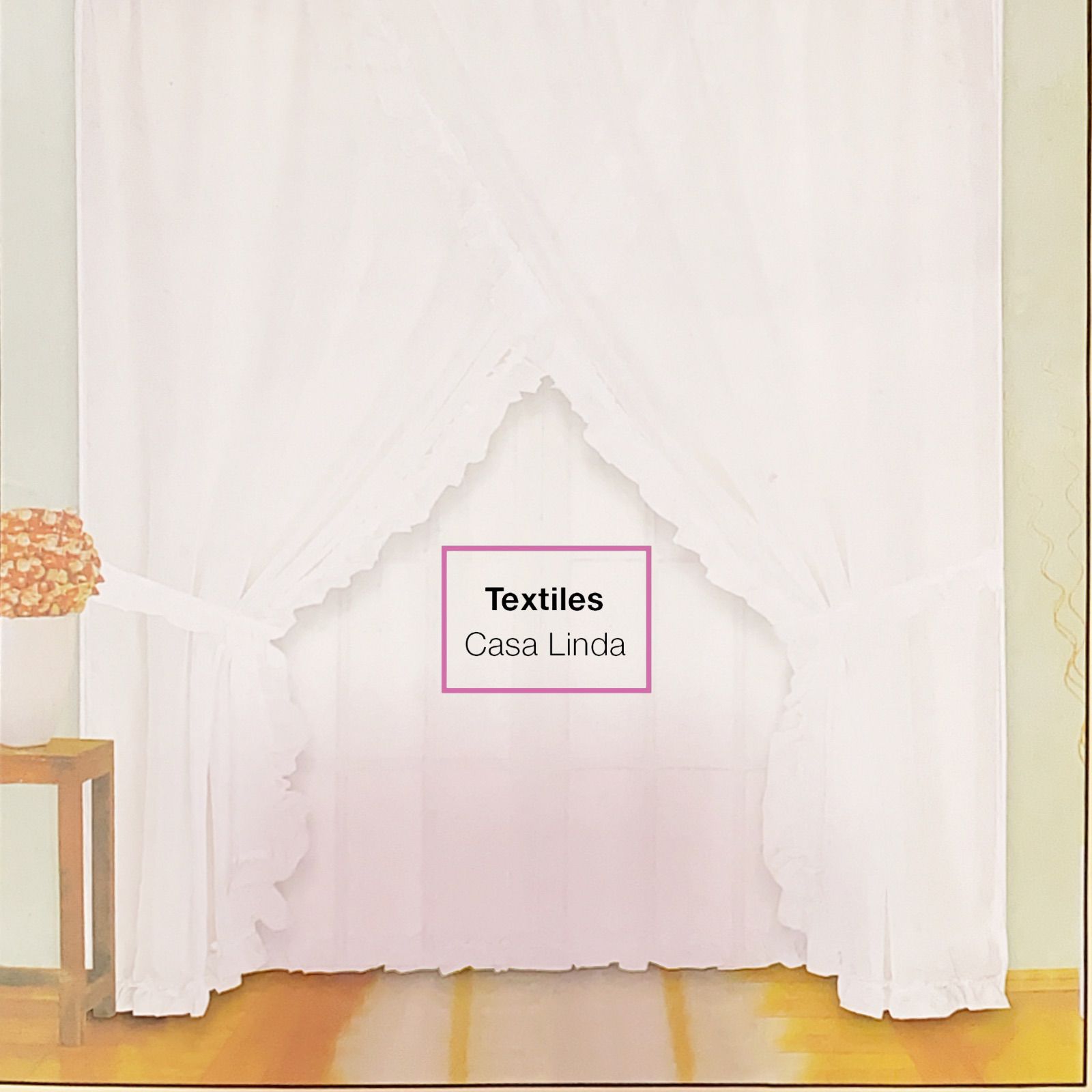 SET VISILLO VELO ROMANTICO LISO 2 X 2.20 METROS - 1
