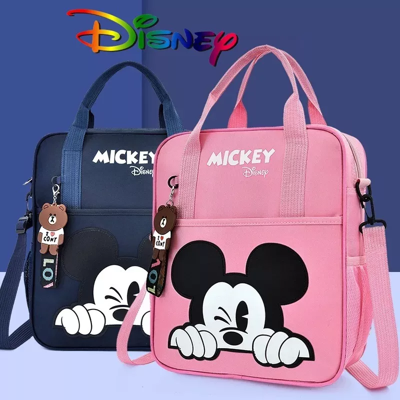 MOCHILA BOLSO ESCOLAR DISNEY MICKY MOUSE ADULTOS Y NIÑOS ROSA CLARO - 2